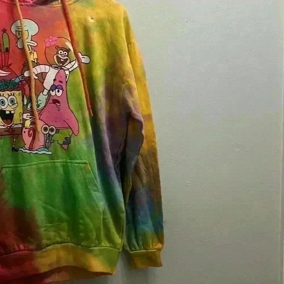 NWT NICKELODEON SPONGEBOB HOODED SWEATSHIRT IN SIZE M - Picture 4 of 8